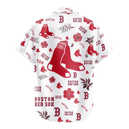 [FLASH SALE] NEW CUSTOMIZED MLB03 BRS BOSTON RED SOX UNISEX HAWAIIAN SHIRT & SHORTS SET