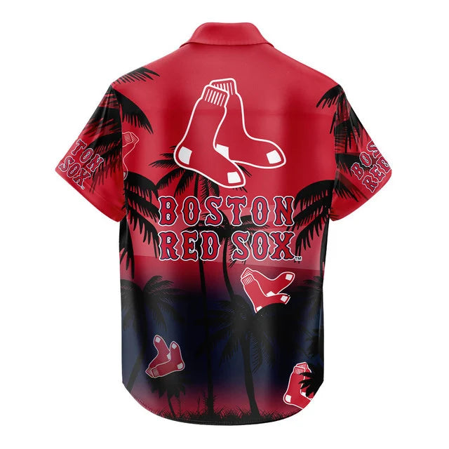 [FLASH SALE] NEW CUSTOMIZED MLB03 BRS BOSTON RED SOX UNISEX HAWAIIAN SHIRT & SHORTS SET