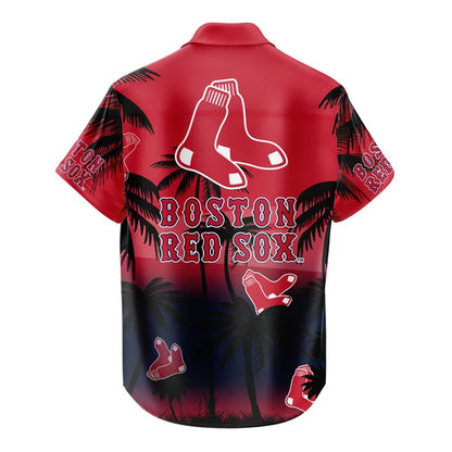 [FLASH SALE] NEW CUSTOMIZED MLB03 BRS BOSTON RED SOX UNISEX HAWAIIAN SHIRT & SHORTS SET