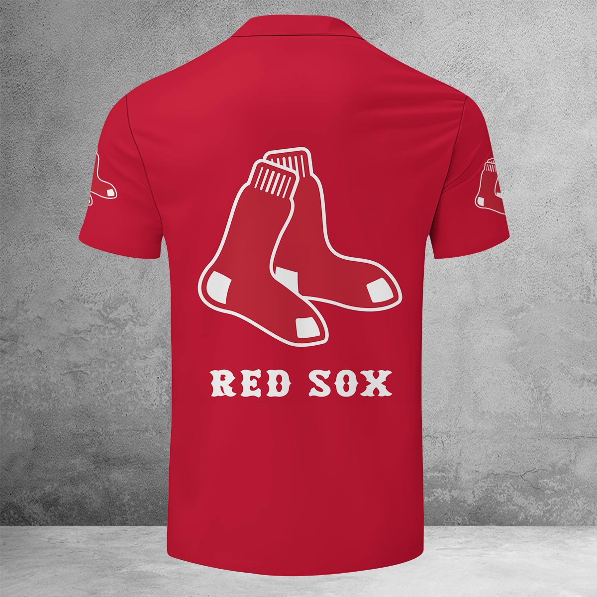 [FLASH SALE] NEW CUSTOMIZED MLB03 BRS BOSTON RED SOX ZIP POLO SHIRT