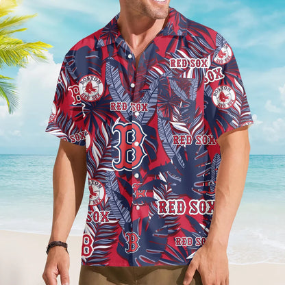 [FLASH SALE] NEW CUSTOMIZED MLB03 BRS BOSTON RED SOX UNISEX HAWAIIAN SHIRT