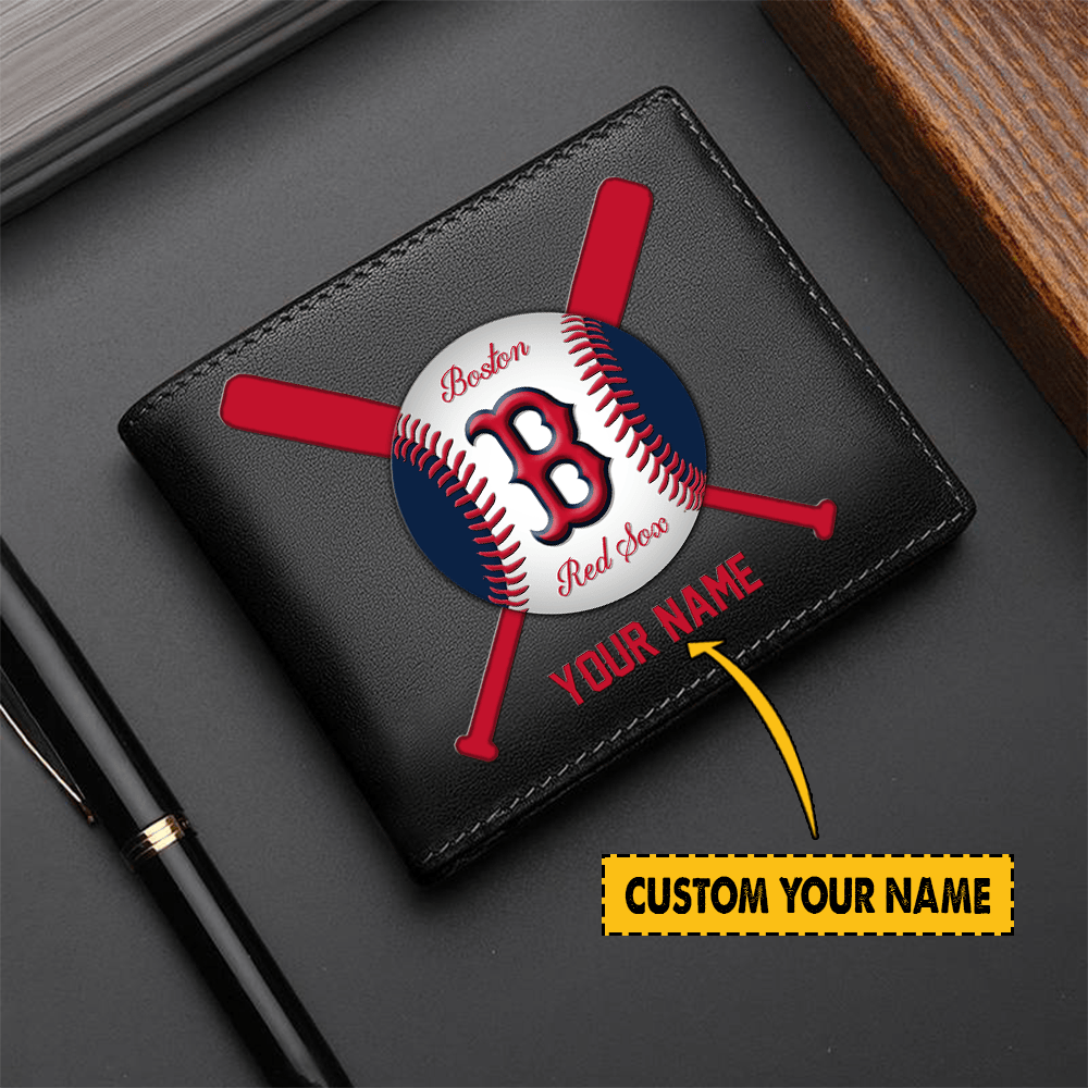[FLASH SALE] NEW CUSTOMIZED MLB03 BR SOX LEATHER WALLET