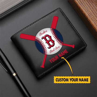 [FLASH SALE] NEW CUSTOMIZED MLB03 BR SOX LEATHER WALLET