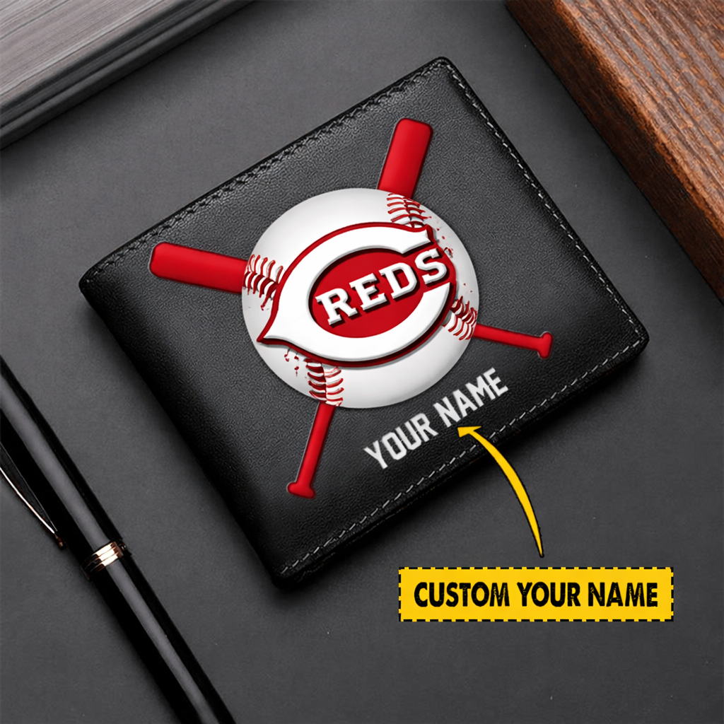 [FLASH SALE] NEW CUSTOMIZED MLB05 CC REDS LEATHER WALLET