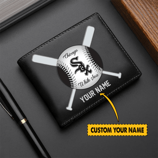 [FLASH SALE] NEW CUSTOMIZED MLB26 CW SOX LEATHER WALLET