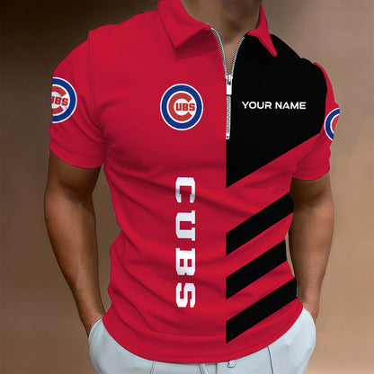[FLASH SALE] NEW CUSTOMIZED MLB04 CCS CHICAGO CUBS ZIP POLO SHIRT