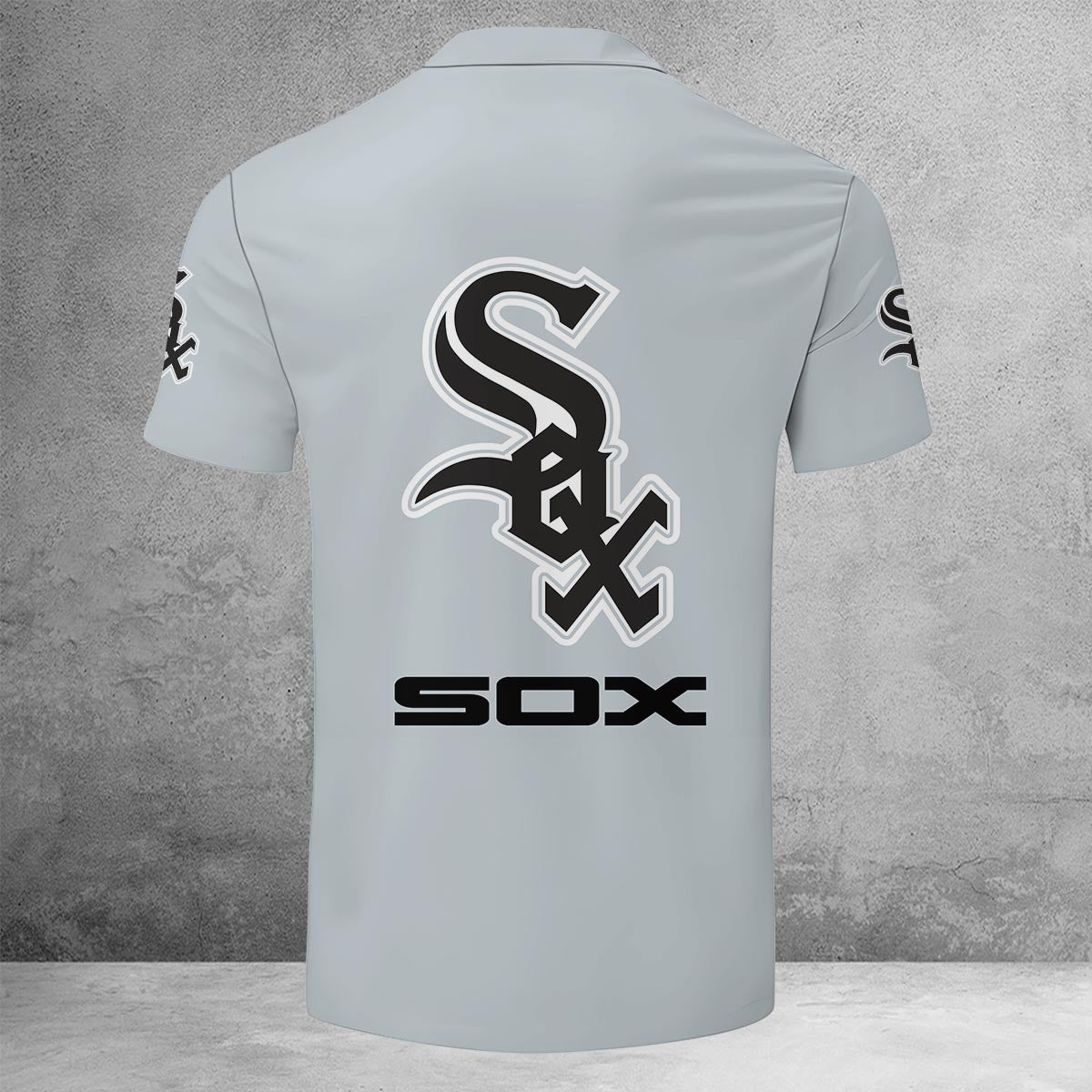 [FLASH SALE] NEW CUSTOMIZED MLB26 CWS CHICAGO WHITE SOX ZIP POLO SHIRT