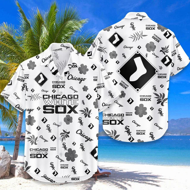 [FLASH SALE] NEW CUSTOMIZED MLB26 CWS CHICAGO WHITE SOX UNISEX HAWAIIAN SHIRT & SHORTS SET
