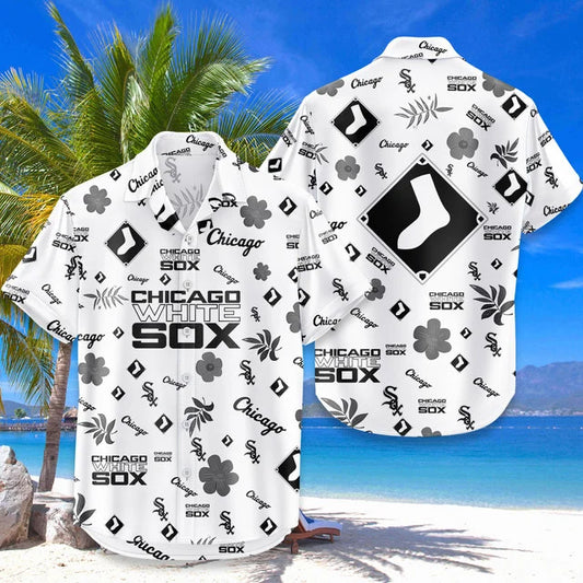 [FLASH SALE] NEW CUSTOMIZED MLB26 CWS CHICAGO WHITE SOX UNISEX HAWAIIAN SHIRT & SHORTS SET