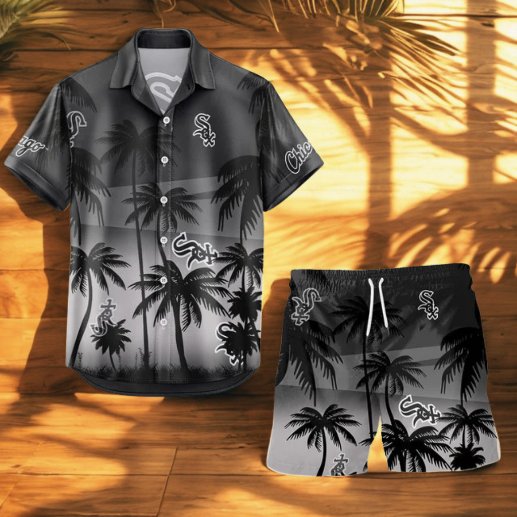[FLASH SALE] NEW CUSTOMIZED MLB26 CWS CHICAGO WHITE SOX UNISEX HAWAIIAN SHIRT & SHORTS SET