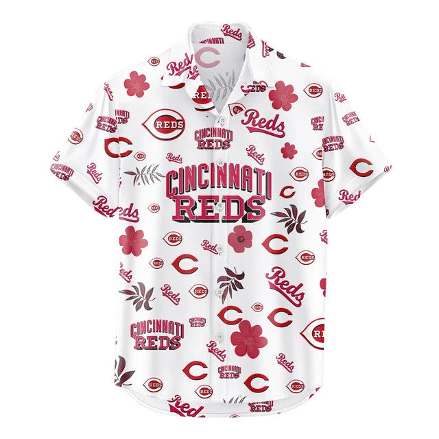 [FLASH SALE] NEW CUSTOMIZED MLB05 CRS CINCINNATI REDS UNISEX HAWAIIAN SHIRT & SHORTS SET