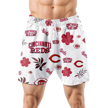 [FLASH SALE] NEW CUSTOMIZED MLB05 CRS CINCINNATI REDS UNISEX HAWAIIAN SHIRT & SHORTS SET