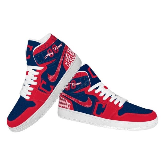 [FLASH SALE] NEW CUSTOMIZED MLB13 CL GUARDIANS AIR JORDAN SNEAKERS
