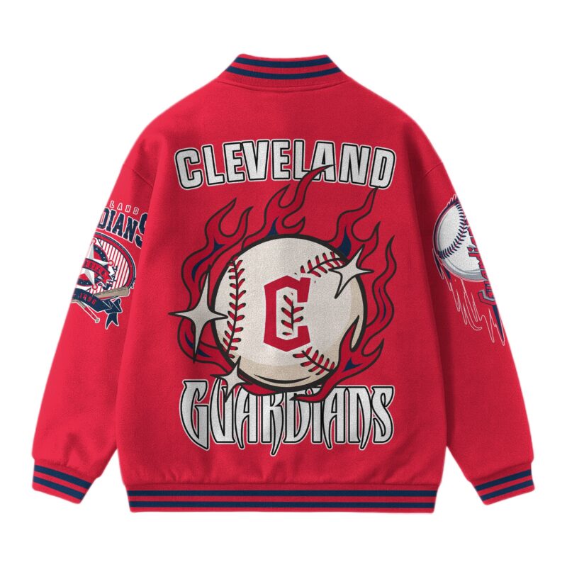 [FLASH SALE] NEW CUSTOMIZED MLB13 CL GUARDIANS SATIN VARSITY & BASEBALL JACKET