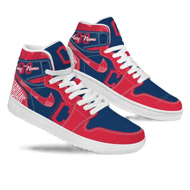 [FLASH SALE] NEW CUSTOMIZED MLB13 CL GUARDIANS AIR JORDAN SNEAKERS