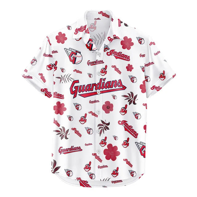 [FLASH SALE] NEW CUSTOMIZED MLB13 CGS CLEVELAND GUARDIANS UNISEX HAWAIIAN SHIRT & SHORTS SET