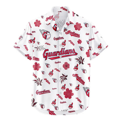 [FLASH SALE] NEW CUSTOMIZED MLB13 CGS CLEVELAND GUARDIANS UNISEX HAWAIIAN SHIRT & SHORTS SET