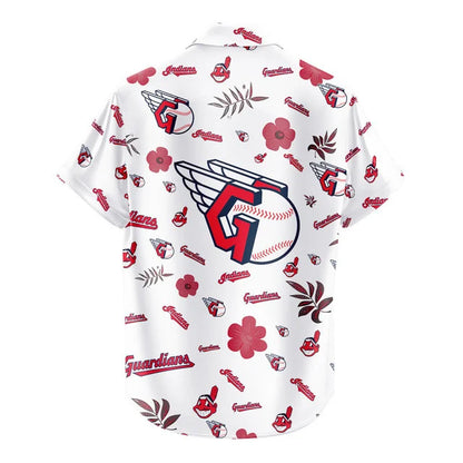 [FLASH SALE] NEW CUSTOMIZED MLB13 CGS CLEVELAND GUARDIANS UNISEX HAWAIIAN SHIRT & SHORTS SET
