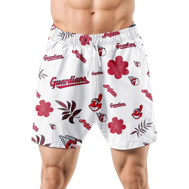 [FLASH SALE] NEW CUSTOMIZED MLB13 CGS CLEVELAND GUARDIANS UNISEX HAWAIIAN SHIRT & SHORTS SET