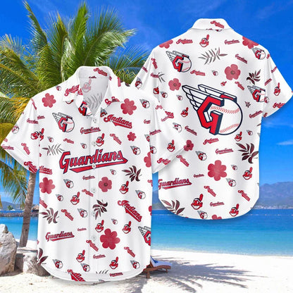 [FLASH SALE] NEW CUSTOMIZED MLB13 CGS CLEVELAND GUARDIANS UNISEX HAWAIIAN SHIRT & SHORTS SET