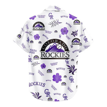 [FLASH SALE] NEW CUSTOMIZED MLB30 COR COLORADO ROCKIES UNISEX HAWAIIAN SHIRT & SHORTS SET