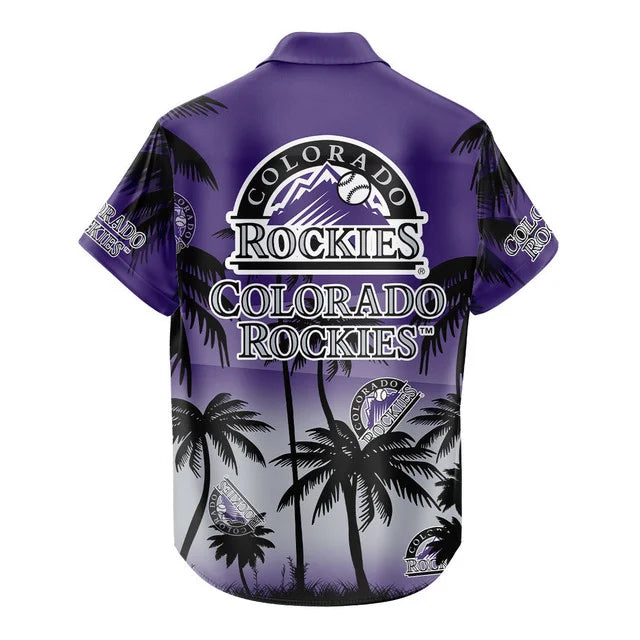 [FLASH SALE] NEW CUSTOMIZED MLB30 COR COLORADO ROCKIES UNISEX HAWAIIAN SHIRT & SHORTS SET