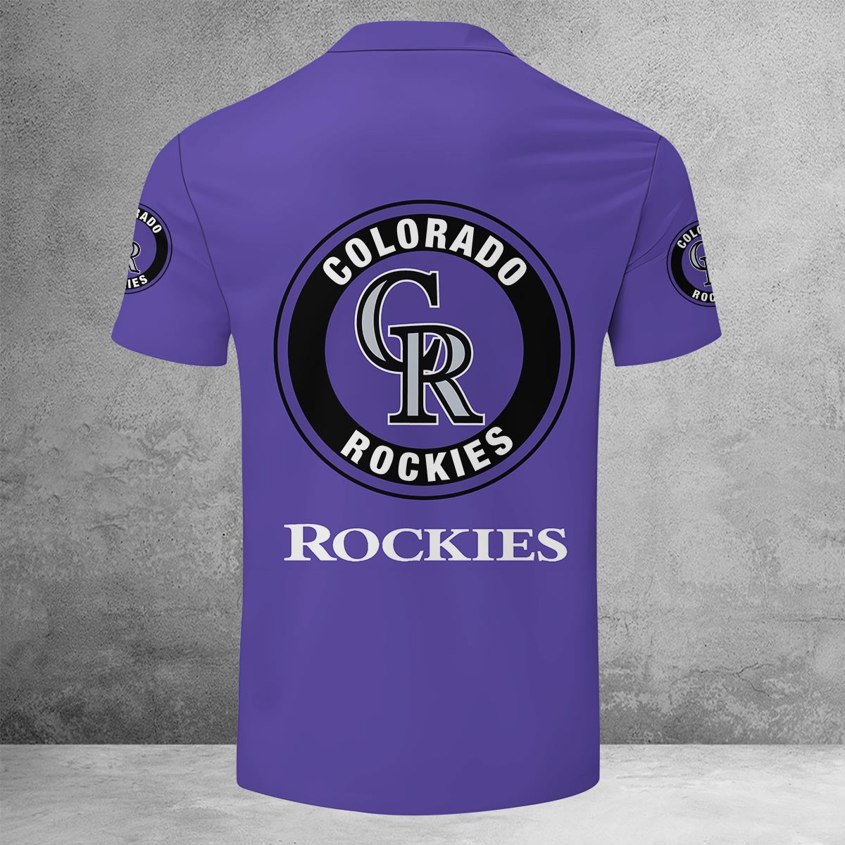[FLASH SALE] NEW CUSTOMIZED MLB30 COR COLORADO ROCKIES ZIP POLO SHIRT