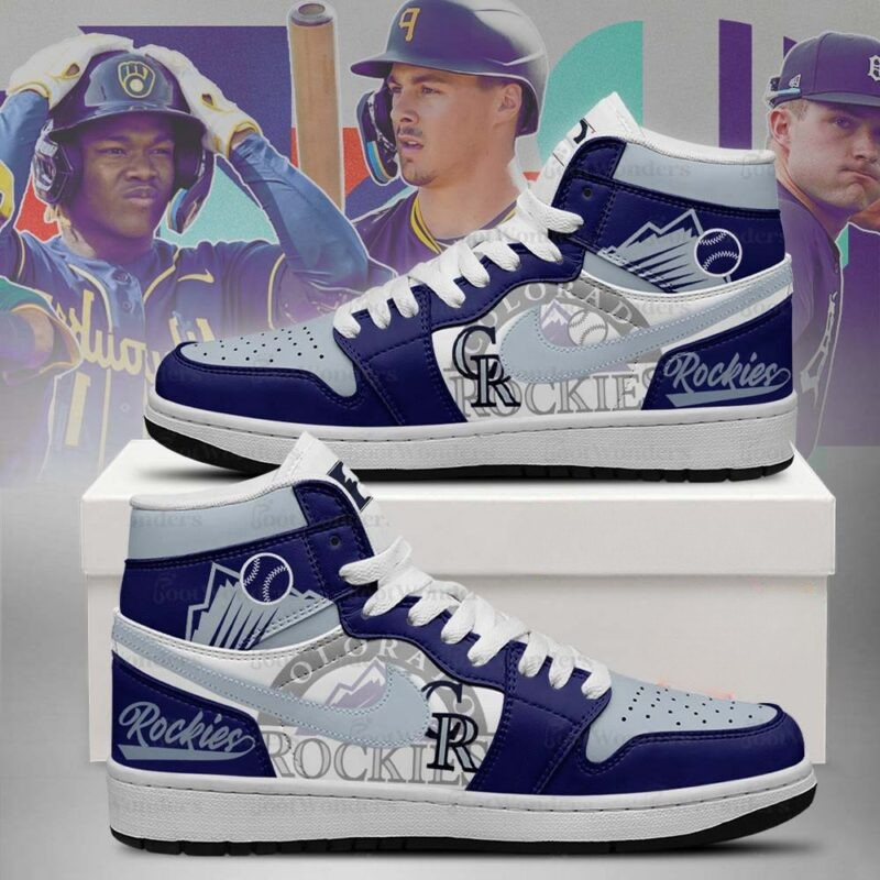 [FLASH SALE] NEW CUSTOMIZED MLB30 CL ROCKIES AIR JORDAN SNEAKERS