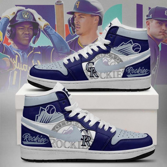 [FLASH SALE] NEW CUSTOMIZED MLB30 CL ROCKIES AIR JORDAN SNEAKERS