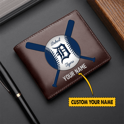 [FLASH SALE] NEW CUSTOMIZED MLB16 DT TIGERS LEATHER WALLET