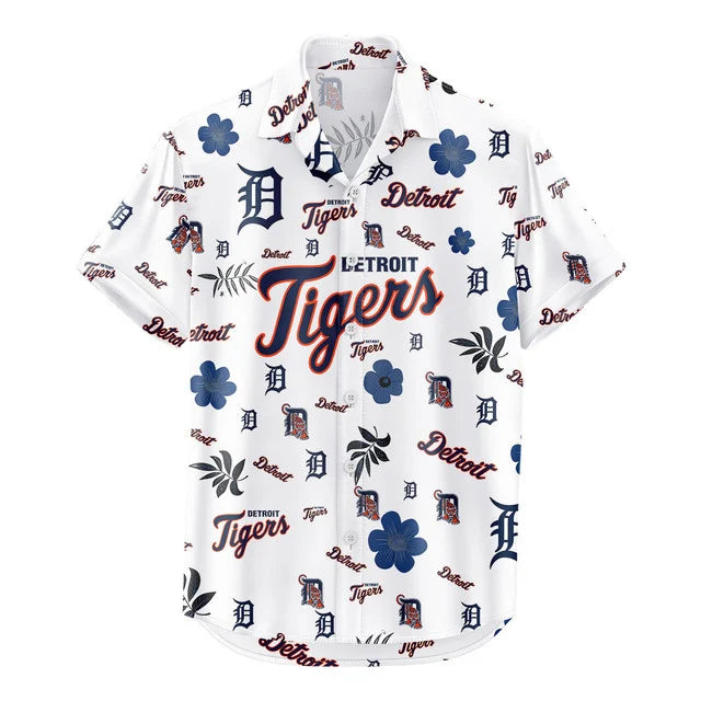 [FLASH SALE] NEW CUSTOMIZED MLB16 DTS DETROIT TIGERS UNISEX HAWAIIAN SHIRT & SHORTS SET