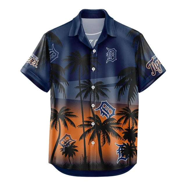 [FLASH SALE] NEW CUSTOMIZED MLB16 DTS DETROIT TIGERS UNISEX HAWAIIAN SHIRT & SHORTS SET