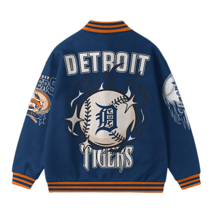[FLASH SALE] NEW CUSTOMIZED MLB16 DT TIGERS SATIN VARSITY & BASEBALL JACKET