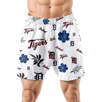 [FLASH SALE] NEW CUSTOMIZED MLB16 DTS DETROIT TIGERS UNISEX HAWAIIAN SHIRT & SHORTS SET