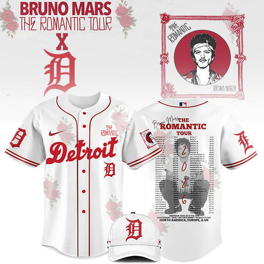 [FLASH SALE] NEW CUSTOMIZED MLB16 DT TIGERS x BRUNO MARS BASEBALL JERSEY & CAP
