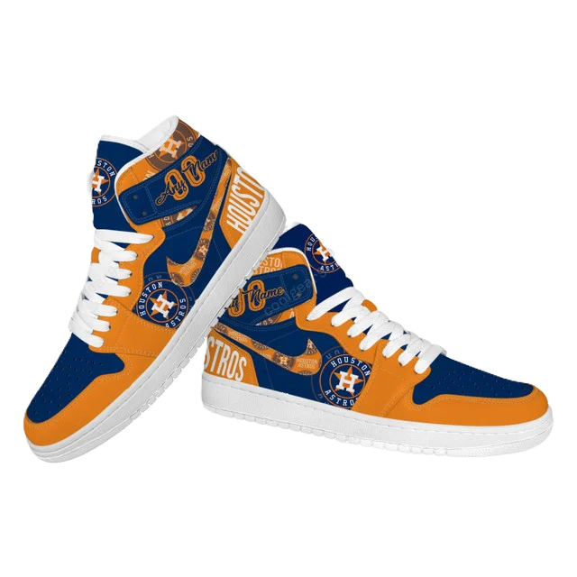 [FLASH SALE] NEW CUSTOMIZED MLB10 HT ASTROS AIR JORDAN SNEAKERS