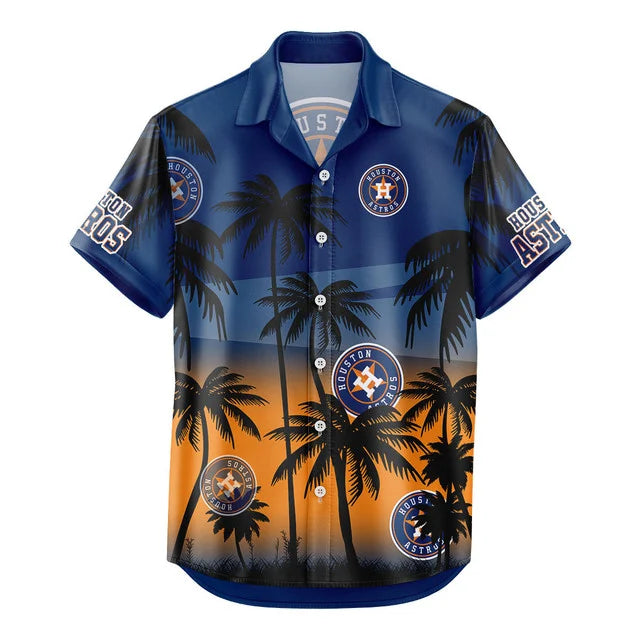[FLASH SALE] NEW CUSTOMIZED MLB10 HAS HOUSTON ASTROS UNISEX HAWAIIAN SHIRT & SHORTS SET