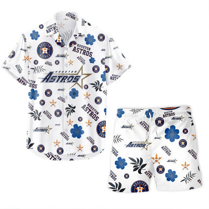[FLASH SALE] NEW CUSTOMIZED MLB10 HAS HOUSTON ASTROS UNISEX HAWAIIAN SHIRT & SHORTS SET