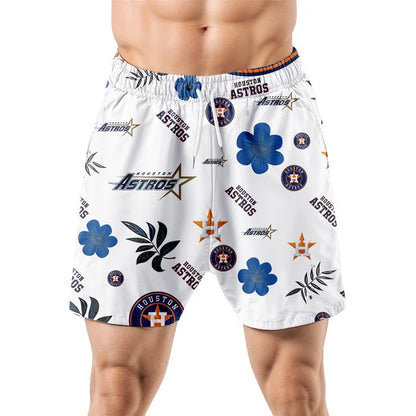 [FLASH SALE] NEW CUSTOMIZED MLB10 HAS HOUSTON ASTROS UNISEX HAWAIIAN SHIRT & SHORTS SET