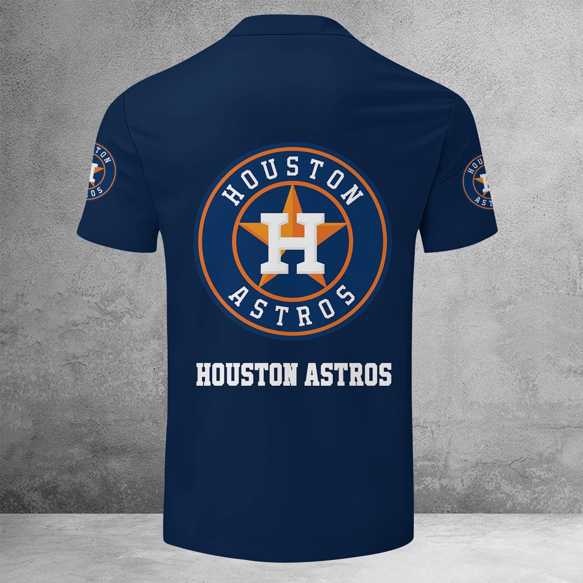 [FLASH SALE] NEW CUSTOMIZED MLB10 HAS HOUSTON ASTROS ZIP POLO SHIRT