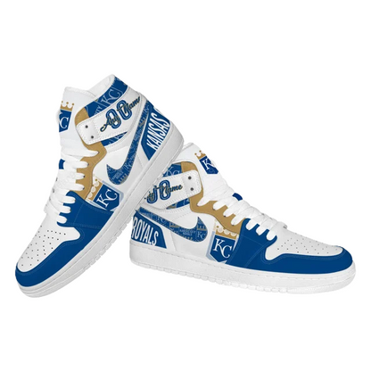 [FLASH SALE] NEW CUSTOMIZED MLB19 KC ROYALS AIR JORDAN SNEAKERS