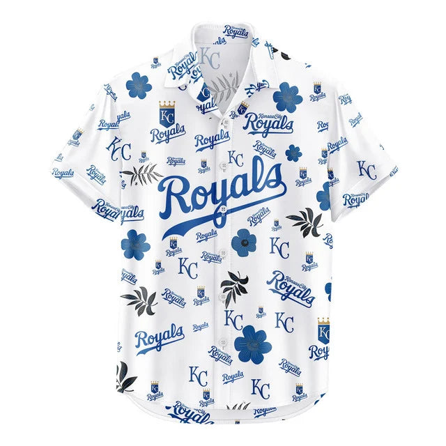 [FLASH SALE] NEW CUSTOMIZED MLB19 KCR KANSAS CITY ROYALS UNISEX HAWAIIAN SHIRT & SHORTS SET