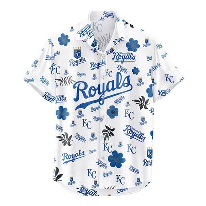 [FLASH SALE] NEW CUSTOMIZED MLB19 KCR KANSAS CITY ROYALS UNISEX HAWAIIAN SHIRT & SHORTS SET
