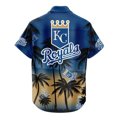 [FLASH SALE] NEW CUSTOMIZED MLB19 KCR KANSAS CITY ROYALS UNISEX HAWAIIAN SHIRT & SHORTS SET
