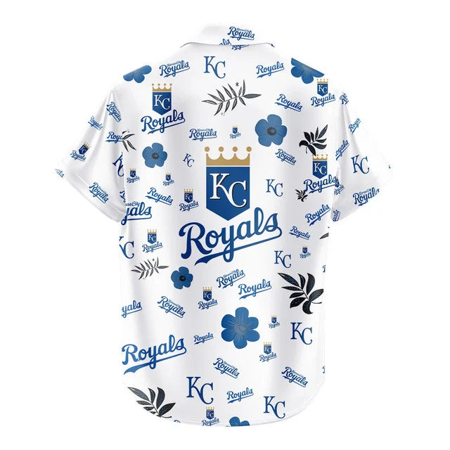 [FLASH SALE] NEW CUSTOMIZED MLB19 KCR KANSAS CITY ROYALS UNISEX HAWAIIAN SHIRT & SHORTS SET