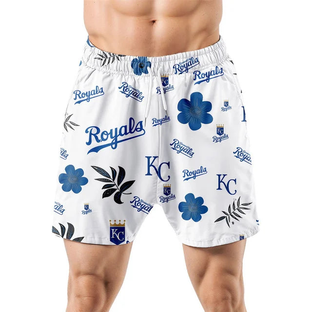 [FLASH SALE] NEW CUSTOMIZED MLB19 KCR KANSAS CITY ROYALS UNISEX HAWAIIAN SHIRT & SHORTS SET
