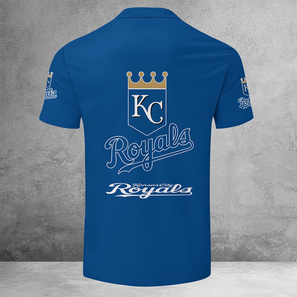 [FLASH SALE] NEW CUSTOMIZED MLB19 KCR KANSAS CITY ROYALS ZIP POLO SHIRT