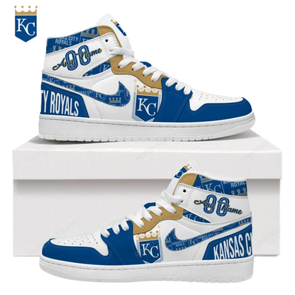 [FLASH SALE] NEW CUSTOMIZED MLB19 KC ROYALS AIR JORDAN SNEAKERS