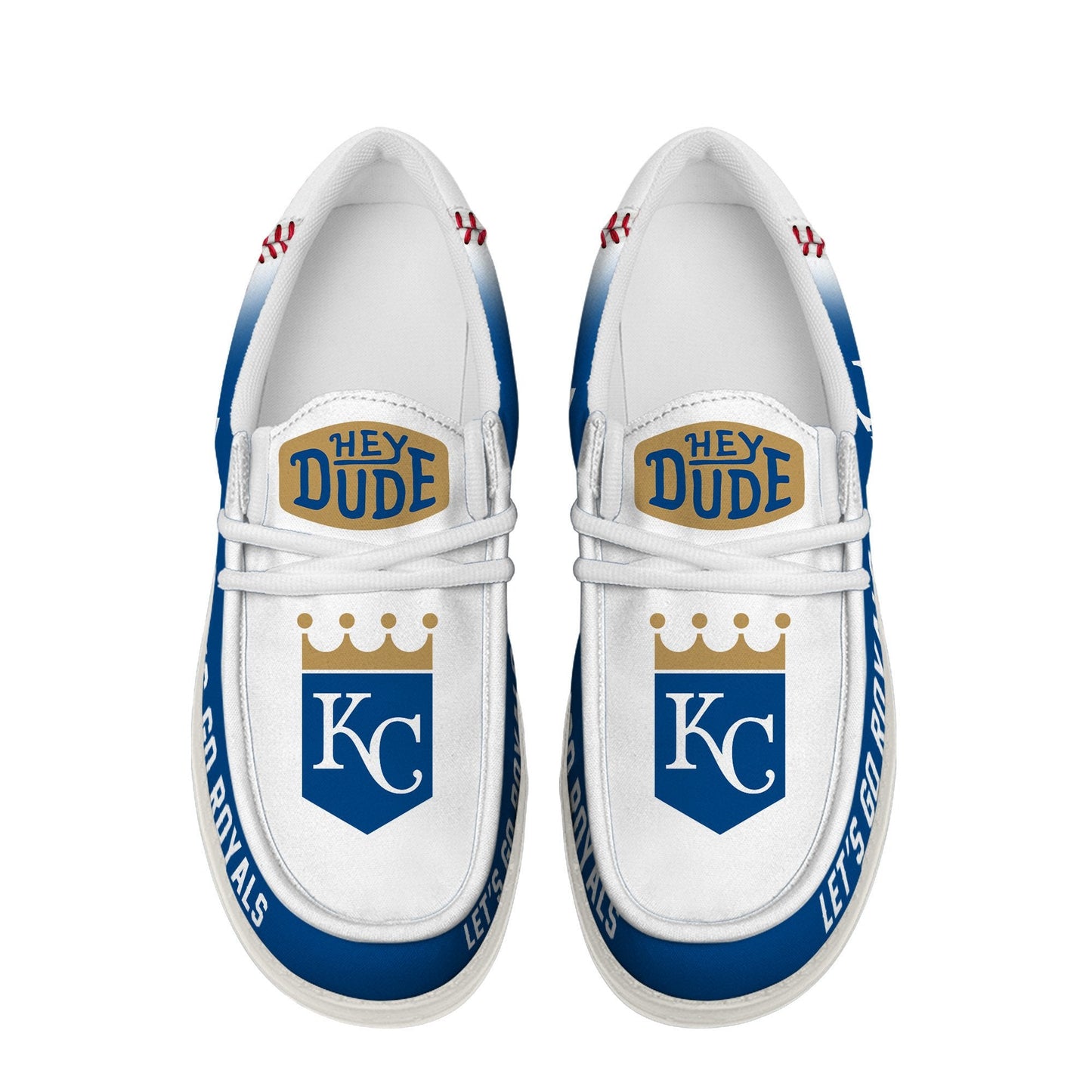 [FLASH SALE] NEW CUSTOMIZED MLB19 KC ROYALS LOAFER SHOES