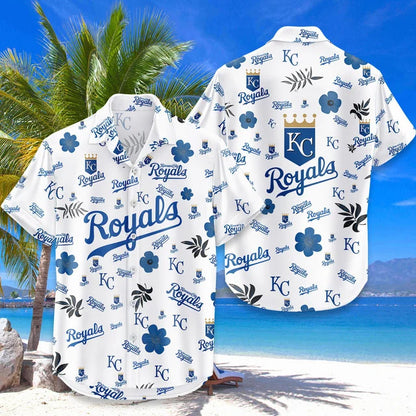 [FLASH SALE] NEW CUSTOMIZED MLB19 KCR KANSAS CITY ROYALS UNISEX HAWAIIAN SHIRT & SHORTS SET
